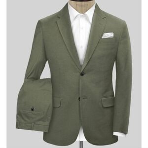 Studio suits olive green summer chino